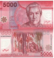 CHILE  New  5'000  Pesos ,   Polimer Issue     P163b     2011   UNC - Chili