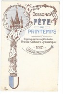 COSSONAY (Suisse) Carte Illustrée Fete De Printemps Organisée Par Les Sociétés Locales Mai 1910 - Cossonay