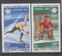 Saint-Pierre Et Miquelon - PA 40/41 - Jeux Olymîques De Grenoble : Patinage De Vitesse, Hockey - - Nuevos
