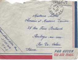 POSTE AUX ARMEES T.O.E. 5/5/1952 SP 65302 Franchise Pour Boulogne - Guerre D'Indochine / Viêt-Nam