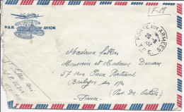 POSTE AUX ARMEES T.O.E. 20/6/1952 SP 65302 Franchise Pour Boulogne Par Avion - Vietnamkrieg/Indochinakrieg