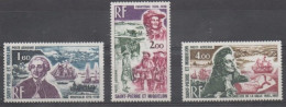 Saint-Pierre Et Miquelon - PA 54-55-56- Personnages : Montcalm, Frontenac, Cavalier De La Salle - - Unused Stamps