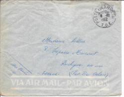 POSTE AUX ARMEES T.O.E. 8/10/1952 SP 65302 Franchise Pour Boulogne - Guerre D'Indochine / Viêt-Nam
