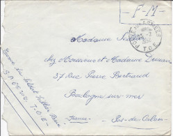 POSTE AUX ARMEES T.O.E. 23/2/1952 SP 65302 Franchise Pour Boulogne - Vietnamkrieg/Indochinakrieg