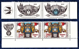 CSSR 1974 Mi. 2184 Yv. 2035 Brno 74 Paar Mit Zf Postfrisch MNH** - Variétés Et Curiosités