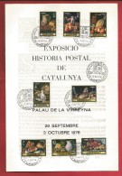 EXPOSICIÓN HISTORIA POSTAL CATALUNYA PALAU VIRREYNA 1976 DIA DEL SELLO BARCELONA BODEGON - Hojas Conmemorativas