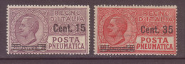 PN 10+11 Posta Pneumatica 1927: 15c./20c.ù35c./40c.linguellati-Catalogo E.62 - Correo Neumático