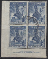 Australia 1947 Cancelled, Block, Inscription, Sc# SG 220 - Gebraucht