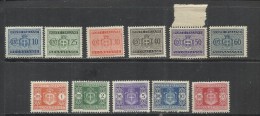 ITALIA REGNO ITALY KINGDOM LUOGOTENENZA 1945 SEGNATASSE POSTAGE DUE TASSE TAXES RUOTA WHEEL SERIE SET MNH CENTRATA - Taxe