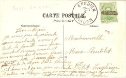 Griffe D'annulation  SAINTES Vers Petit Enghien -oblitération  ENGHIEN - EDINGEN - 19 -TB - Foruna (1919)