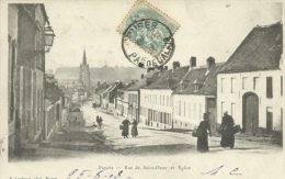 Fruges - Rue De St Omer Et Eglise  ( Carte Précurseur ) - Fruges