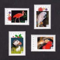 LQ. PARROT, IBIS, PUFFIN, BEARDED BARBET Set 4 Picture Postage MNH Stamps Canada 2016 [p16/01-2bd4] - Collections, Lots & Series