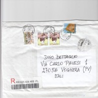 Polonia 2013 - Lettera .racc.  X L´Italia  Affrancata Con 4 Stamps - Storia Postale