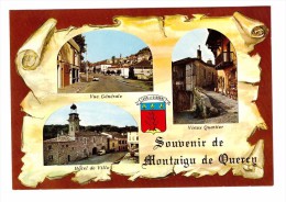 82 Montaigu De Quercy Carte 3 Vues Vue Generale Hotel De Ville Vieux Quartier Carte Non Voyagée - Montaigu De Quercy