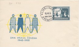 773  Droits De L'Homme - Menschenrechte - Human Rights -   1958  TTB - Storia Postale