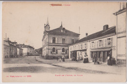 GRANGES : PLACE DE L'HOTEL DE VILLE - IMPRIMERIE MARTIN - ECRITE 1917 - 2 SCANS - - Granges Sur Vologne