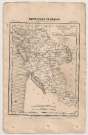 Carte Département De La Charente Inférieure De 1841 Par Perrot. Petit Atlas Français. Géographie Langlois. La Rochelle - Carte Geographique