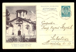 Illustrated Stationery - Image Sv. Nikita Iz Skopske Crne Gore / Stationery Circulated, 2 Scans - Other & Unclassified