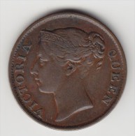 @Y@     Straits Settlements, East India Company, 1845 1/2 Cent    (2982) - India
