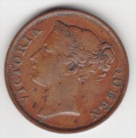 @Y@     Straits Settlements, East India Company, 1845 1/2 Cent    (2983) - Indien