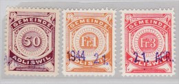 Heimat ZH Adliswil 1944-04-21 Lot 3 Fiskalmarken Gebührenmarke - Fiscaux