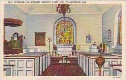 Delaware Wilmington Interior Old Swedes Church Built 1698 Curteich - Wilmington