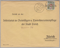 Heimat ZH ADLISWIL 1921-09-24 Portofreiheit Kl#668 Auf Amtsbrief - Franchigia