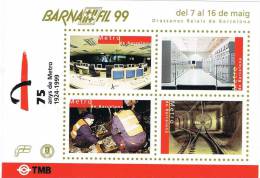 Lupa 1126. Hojita Barnafil 1999. 75 Años Metro De Barcelona, Viñeta, Label - Variedades & Curiosidades