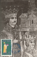 37272- PRINCE PETRU RARES OF MOLDAVIA, PORTRAIT, FRESCO, MAXIMUM CARD, 1987, ROMANIA - Tarjetas – Máximo