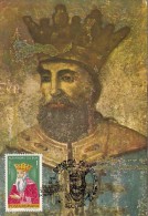37274- PRINCE ALEXANDER THE GOOD OF MOLDAVIA, PORTRAIT, FRESCO, MAXIMUM CARD, 1982, ROMANIA - Maximumkaarten