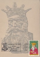 37275- PRINCE ALEXANDER THE GOOD OF MOLDAVIA, PORTRAIT, FRESCO, MAXIMUM CARD, 1982, ROMANIA - Maximumkarten (MC)