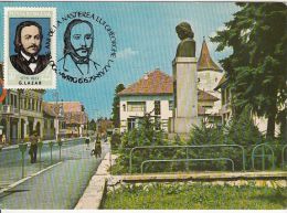37279- AVRIG- GHEORGHE LAZAR STATUE, MAXIMUM CARD, 1979, ROMANIA - Tarjetas – Máximo
