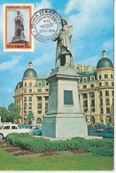 37282- BUCHAREST- UNIVERSITY SQUARE, GHEORGHE LAZAR STATUE, MAXIMUM CARD, OBLIT FDC, 1979, ROMANIA - Cartes-maximum (CM)