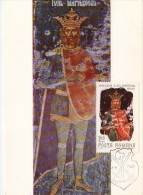 37301- PRINCE MIRCEA THE ELDER OF WALLACHIA, MAXIMUM CARD, 1968, ROMANIA - Cartes-maximum (CM)