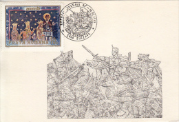 37303- PRINCE STEPHEN THE GREAT OF MOLDAVIA, BAS-RELIEF, MAXIMUM CARD, 1983, ROMANIA - Tarjetas – Máximo
