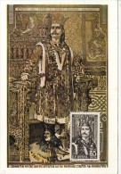37307- PRINCE STEPHEN THE GREAT OF MOLDAVIA, PORTRAIT BY COSTIN PETRESCU, MAXIMUM CARD, 1988, ROMANIA - Cartes-maximum (CM)