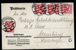 A3692) DR Infla Karte Von Hildburghausen 3.11.23 Mit Mi.318A (3), 318B Gepr. Infla Berlin - Cartas