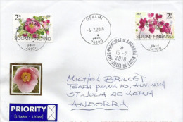 FINLANDE. BEAUTÉS FLORALES, Sur Lettre Adressée En Andorre - Storia Postale