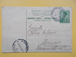 D 356 - DOPISNICA, CARTE POSTALE, ZEMUN - ARANDELOVAC, KRALJEVINA JUGOSLAVIJA - Lettres & Documents