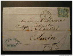 ITALY Livorno 1866 To Turin Torino Folded Letter Italia Italie - Autres & Non Classés