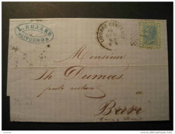 ITALY Livorno 1869 To Bari Pistoia Cancel Folded Letter Italia Italie - Altri & Non Classificati