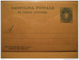 5 Centesimi Cinque Escudo Coat Of Arm Poste Italiane Entero Postal Stationery Post Card Cartolina Postale Italy Italia - Stamped Stationery