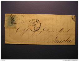 Bologna 1867 To Imola Stamp On Folded Letter Cover ITALY Italia - Altri & Non Classificati