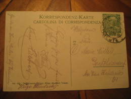 Triest Trieste Perchtholdsdorf ? Stamp On Panorama Post Card Italy Austria Area - Other & Unclassified