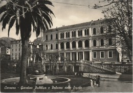 5037.   Carrara - Giardino Pubblico E Palazzo Delle Scuole - Animata - 1957 - Caserma San Rocco Cuneo - Carrara