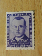 Sindicato Nazionale Victime Politiche WW2 DON G CANI 1944 Vignette Poster Stamp Italia Italy Italie - Otros & Sin Clasificación