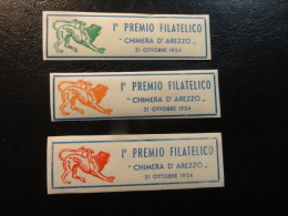AREZZO 1954 Lyon Vignette Poster Stamp Italia Italy Italie - Autres & Non Classés