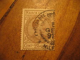 1891 Marca Da Bollo Revenue Fiscal Tax Postage Due Official ITALY Italia - Fiscali