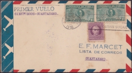 1932-PV-30 CUBA FIRT FLIGHT 1935, 15 FEB. Ed.N115. CIENFUEGOS- GUANTANAMO. - Poste Aérienne