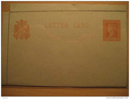 One Penny Stamp Duty Servicio Sello Leon Lion Caballo Horse Letter Card Entero Postal Stationery VICTORIA Australia - Cartas & Documentos